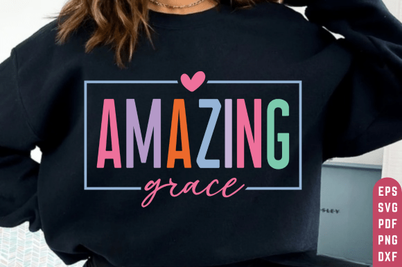 Amazing Grace Svg Png Pdf, Varsity Svg: A Faith-Filled Embroidery Design
