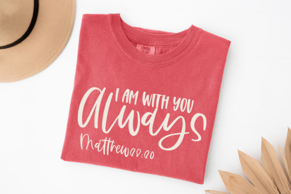 I Am With You Always SVG for Real-World Embroidery Projects