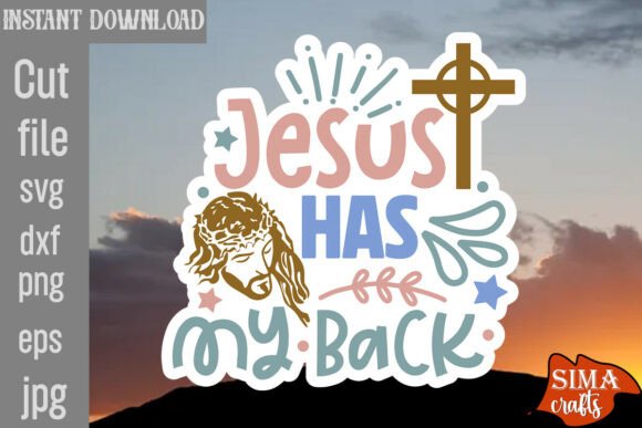 Jesus Has My Back SVG Cut File Review