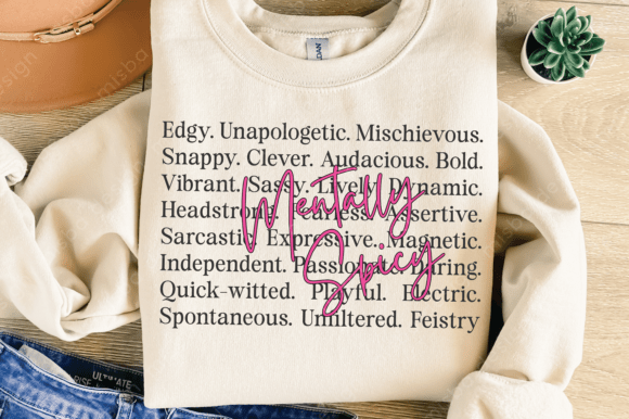 Mentally Spicy Words SVG: A Bold Embroidery Design for the Right Projects