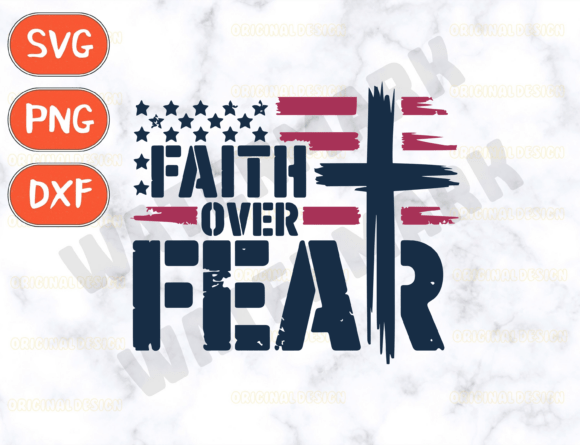 Review of Faith over Fear USA Flag Svg for Embroidery Projects