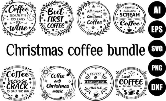Round Christmas Coffee SVG Bundle Review for Real Projects